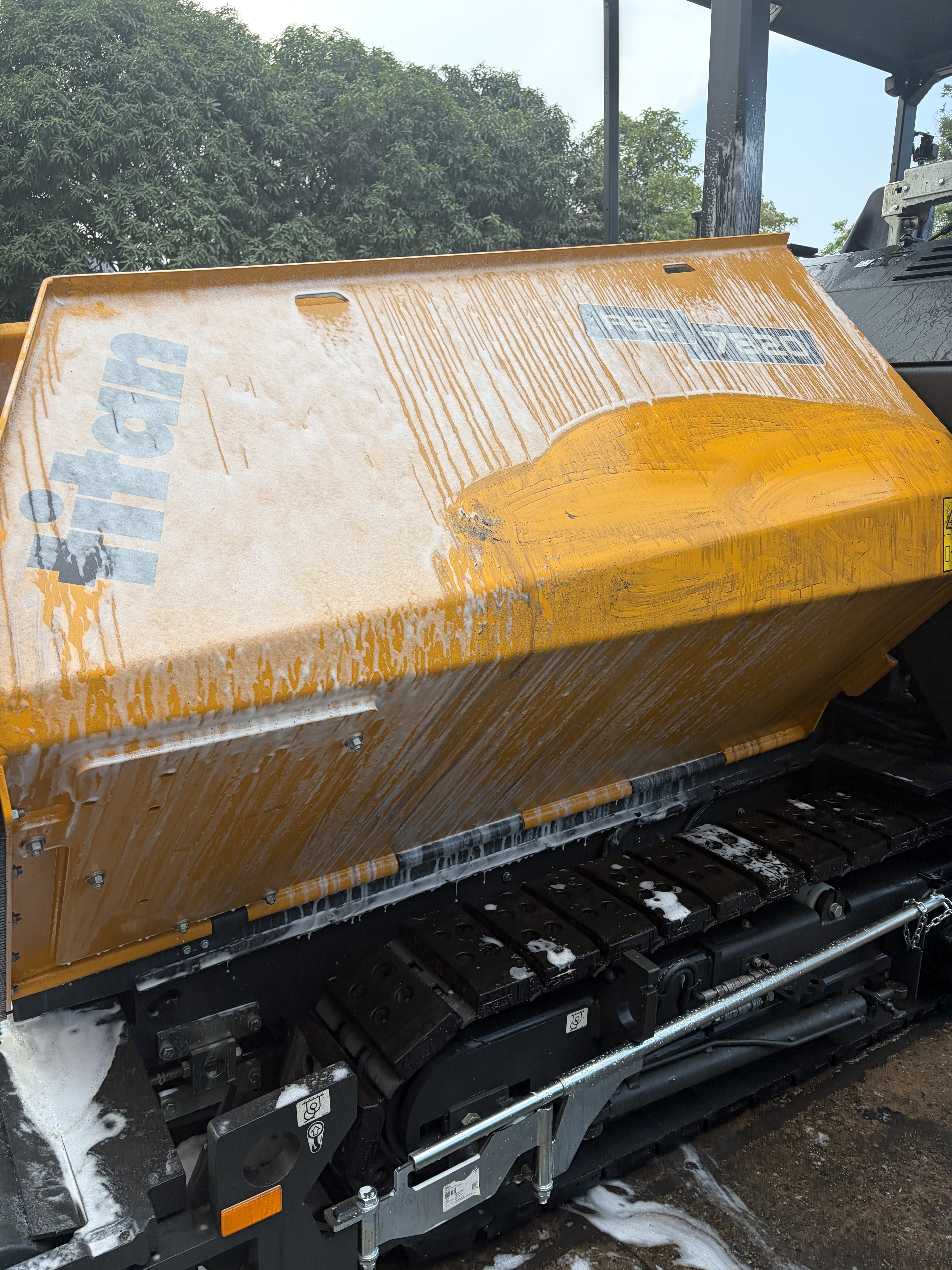 On-site machinery degreasing in progress — ZAPCLEAN